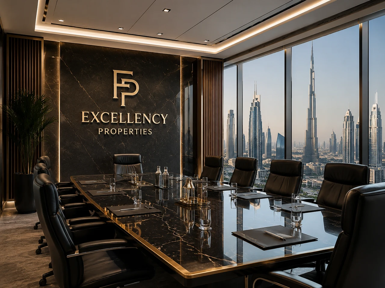 Executive commercial real-estate boardroom