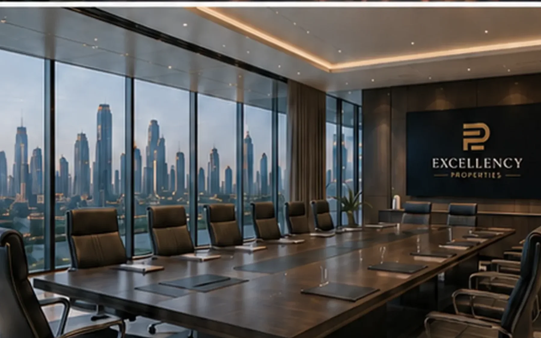 Commercial property strategy meeting in a Dubai boardroom