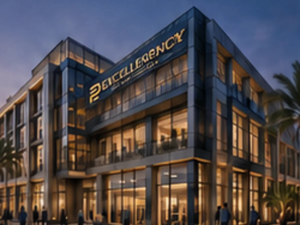 Modern commercial building exterior