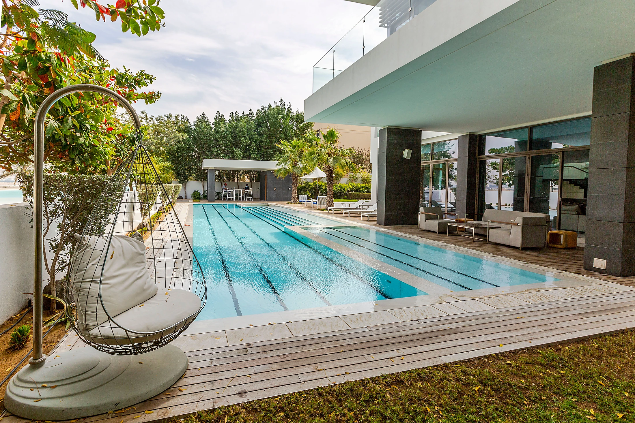 Luxury villa pool and outdoor living area