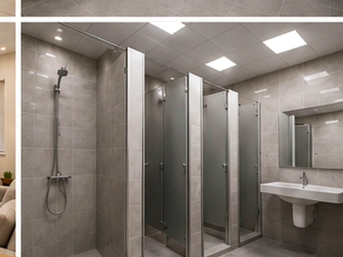 Clean shower and washroom facilities within workforce accommodation